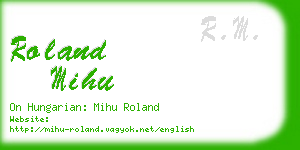 roland mihu business card